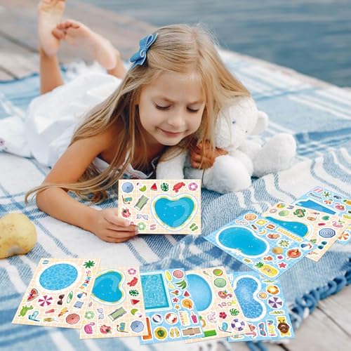 Summer Stickers, Make a Pool Sticker, Make Your Own Stickers for Kids