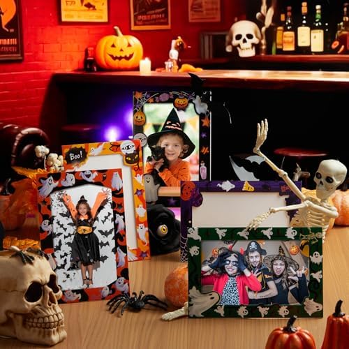 AmazingSpark 50 Pack Photo Frames 4x6 with Stands, Halloween Ghost