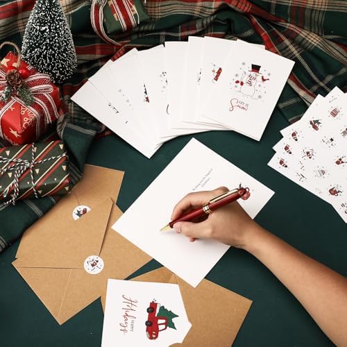 Motiskyy 80Sets Christmas Cards with Envelopes Bulk Funny Holiday Cards