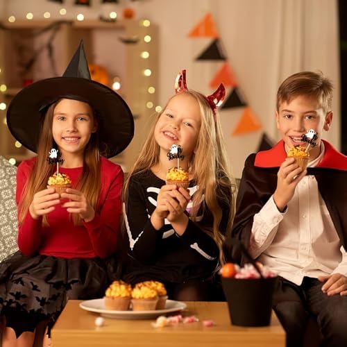 24 Pcs Ghost Oh Baby Cupcake Toppers - Halloween & Baby Shower Decorations, Little Boo Cupcake Picks, Ghosts Cake Decoration for Gender Reveal