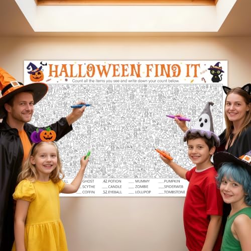 Giant Halloween Word Pattern Find It Game for Family Office Large Group