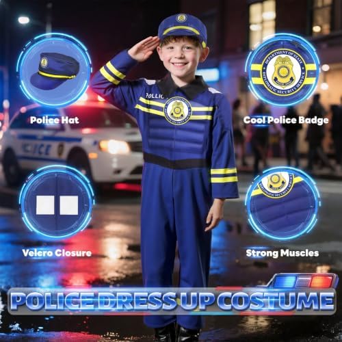 Costumes for Kids Boys Dress up Clothes for Role Play, Boys Muscle Chest
