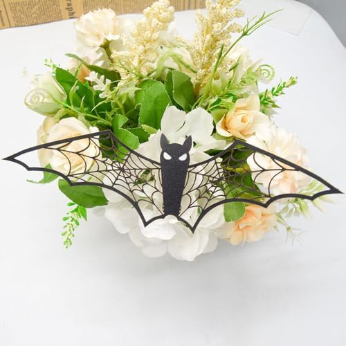 24Pcs Large Halloween Bats Wall Decorations Bats Wall Stickers 3D Self-Adhesive PVC Bats Wall Decals Removable Hollow Bats Window Stickers Walls Clings Decorations for Halloween Party Indoor Supplies