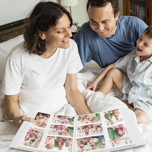 Family Tree 4x6 Photo Album, 600 Pocket Family Memory Book, Beige
