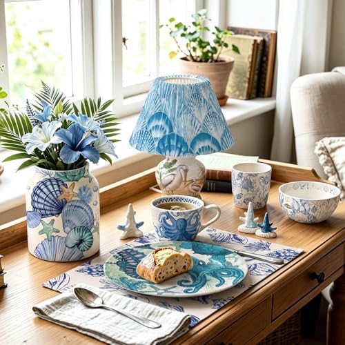 Yexiya 36 Sheet 6 Style Coastal Nautical Paper Napkins for Decoupage