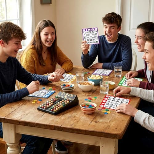 Harloon 2000 Sheets Disposable Bingo Game Cards, Bright Color