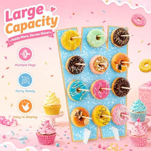 3 Pack Donut Wall Display Stand, Two Sweet Theme Donut Board