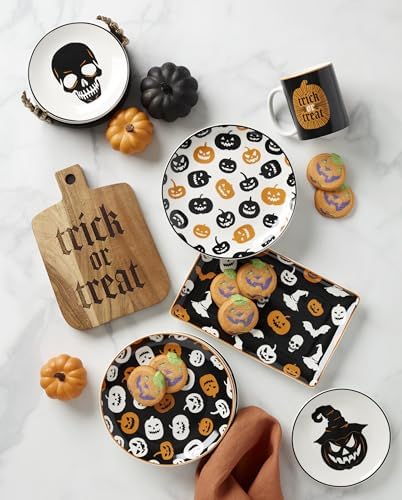 Oneida Vintro Halloween Tidbit Plates Set Of 4, Service For 4