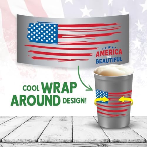 Steel Chill Cups 16 oz. Reusable Party Cups America the Beautiful, 12 Count