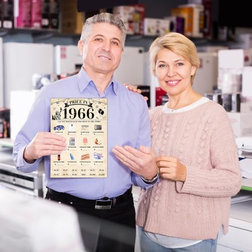 70Pcs 60th Birthday Party Games Born In 1966 Fun 1966 Trivia Music Slang Books Game Double-Sided Game Cards Vintage 60th Birthday Party Supplies for 60 Year Old Activity Anniversary Class Reunion
