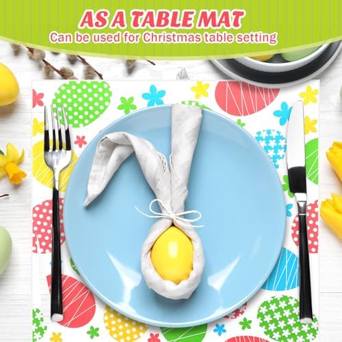 Marspark 100 Sheet Easter Wax Paper Easter Egg for Food 11.4 x 11 Inch