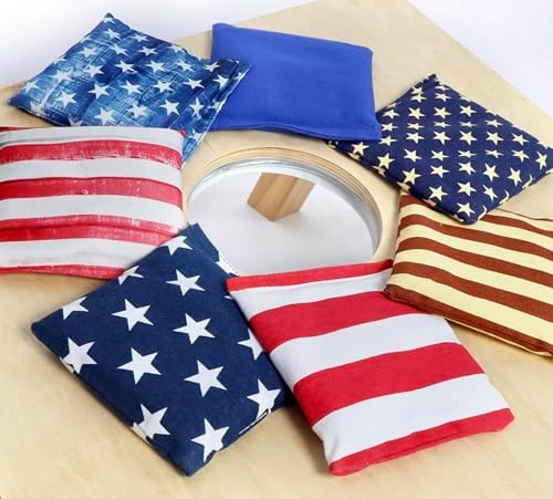 SPORT BEATS Cornhole Bags Set of 8 - Regulation 6"x6" 14-16 oz