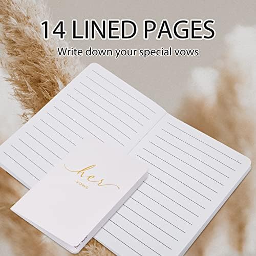 Wedding Vow Books His And Hers, Officiant Book For Wedding Ceremony, Gold Foil Wedding Notebook Bride Groom Booklet For Wedding Gifts, 28 Pages, 5.9" X 3.9", Wedding Journal, Terracotta beige