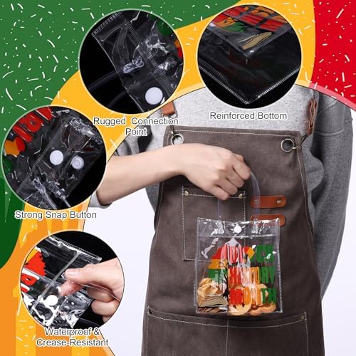Aliceset 24 Pcs Clear PVC Gift Bags with Handles, Party Favor Bags