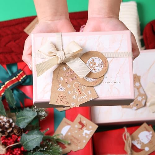 Mr. Pen- Christmas Gift Tags, 100 pcs, with Hemp Rope, 10 Designs