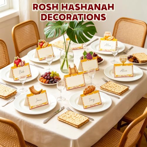 24 Pack Rosh Hashanah Place Cards, Rosh Hashanah Decorations