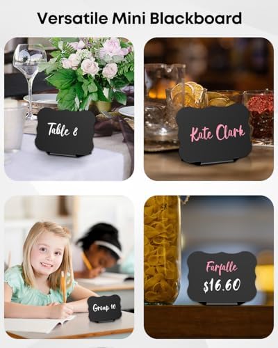 Uniclife 20 Pack Mini Chalkboard Signs for Party Buffet Tables