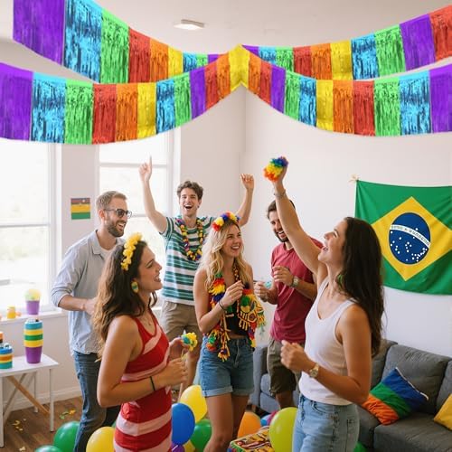 Fiesta Party Decorations - 2 Pack Cinco De Mayo Fringe Streamers,10 FT
