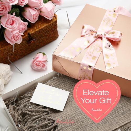 ROSEGLD 6 Extra Large Gift Boxes with Lids 17x11x2.5 Inches, Apparel Boxes