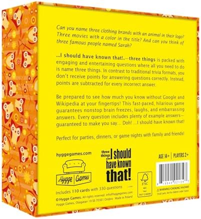 I Should Have Known that!—Three Things, Trivia Game