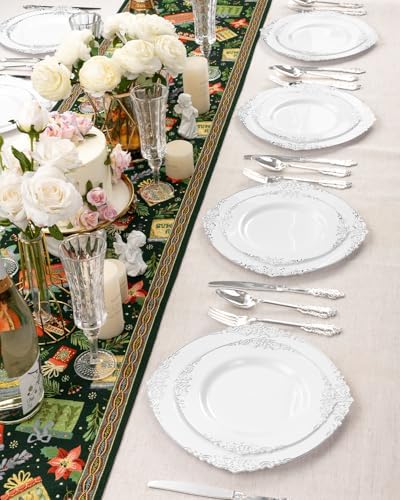 Goodluck 150 Pack Silver Plastic Silverware Set, Heavy Duty Cutlery