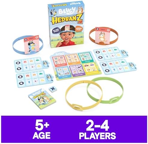 Spin Master Games Bluey Hedbanz Jr. Board Game for Families