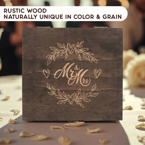 Mr & Mrs Wedding Memory Box, Engraved Gift for Couples, Small