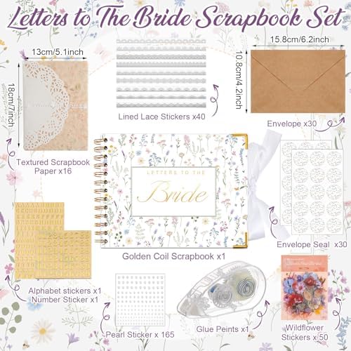 Humyoun Letters to Bride Scrapbook,8.5 X 7 Inch,Wildflower,Colorful
