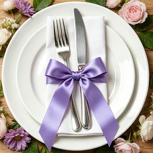 1In 30Yards Violet Satin Ribbon for Flower Bouquet Birthday Wedding Party