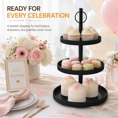 3 Tier Cupcake Stand, 2 Pack Halloween Cupcake Stand for 50 Cupcakes
