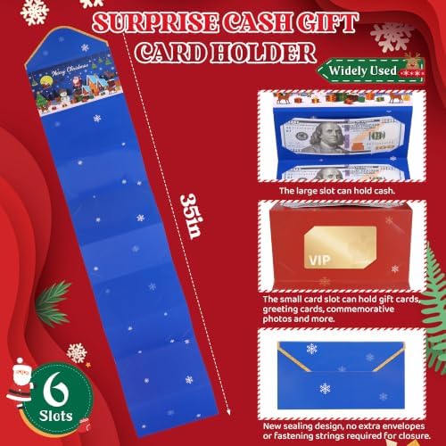 New 2Pcs Christmas Money Holders for Cash, Christmas Gift Card Holder