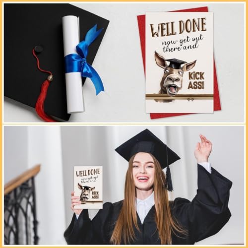 D4DREAM Funny Graduation Cards for Her Him, Class of 2026 Graduation Gift