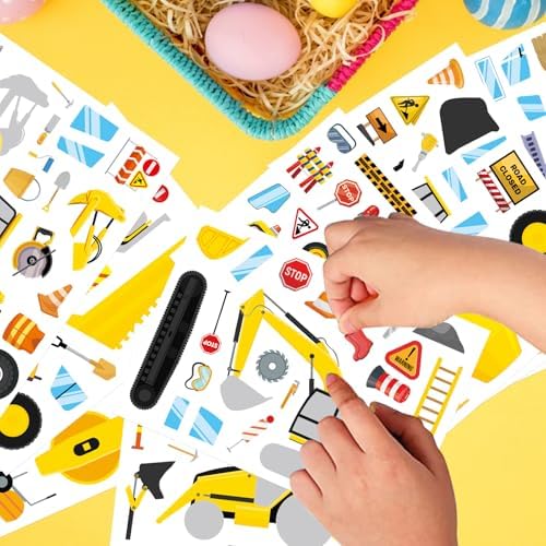 Make a Face Sticker, Make Your Own Vehicle, Truck, Excavator Stickers