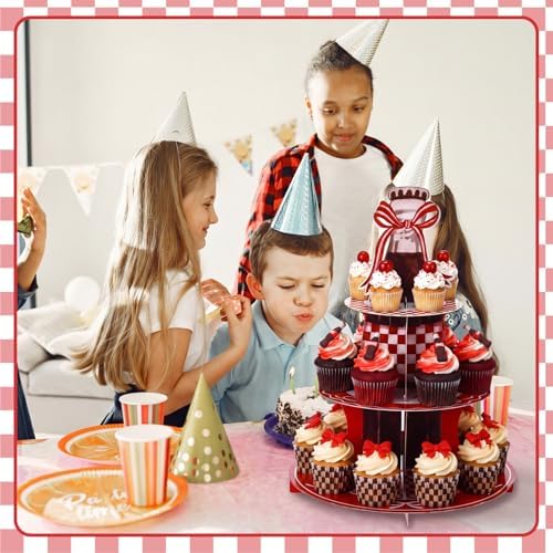Willinglong 1 Pcs Shes Ready to Pop 3 Tier Cupcake Stand