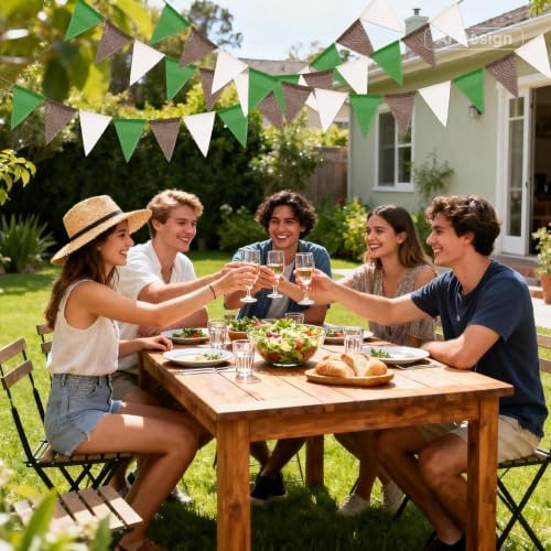 G2PLUS Triangle Flag Bunting, Pennant Banner and Decorative Garland, 39Ft
