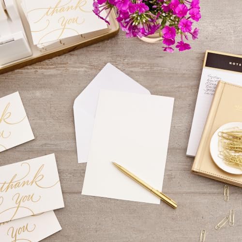 Hallmark Bulk Thank You Cards with Envelopes, 100-Pack (Gold Foil Script)