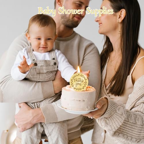 20Pcs Gold Thank You Cupcake Toppers Acrylic Cake Picks for Party Supplies