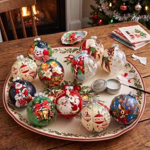 Gueevin 45 Pack Christmas Decoupage Napkins 15 Styles Vintage for DIY