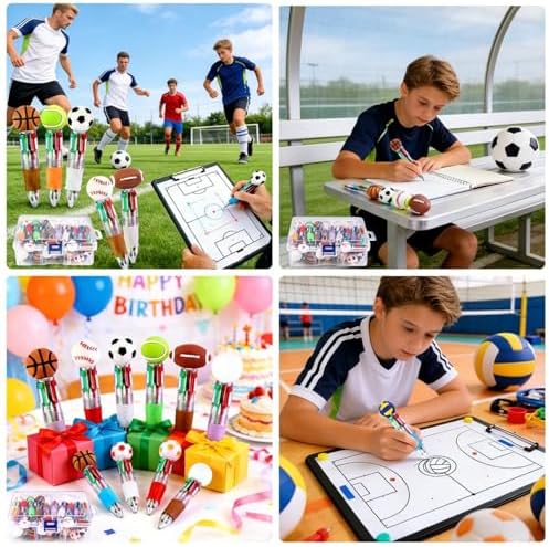 30PCS Mini Sports Multicolor Pens in One for Party Favors Supplies
