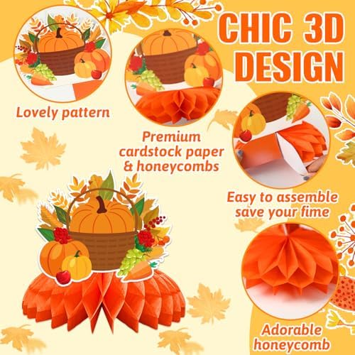 Thanksgiving Party Decorations, Thanksgiving Decorations Indoor Give Thanks Banner Hanging Swirls Centerpieces for Thanksgiving Party Supplies