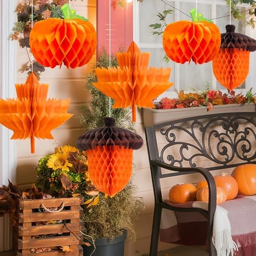 Fall Honeycomb Paper Centerpiece Decorations