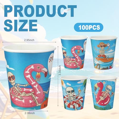 Funtery 100 Pcs Halloween Paper Cups Halloween Party Decorations