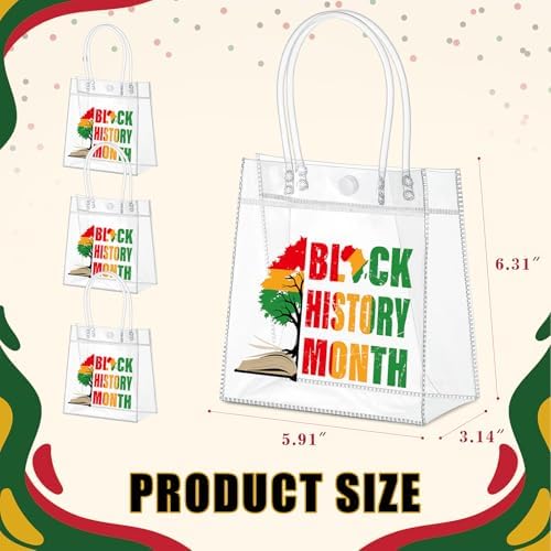 Aliceset 24 Pcs Clear PVC Gift Bags with Handles, Party Favor Bags