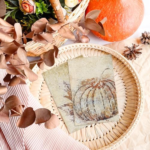Whaline 32 Pack Fall Leaves Thank You Cards Vintage Maple Leaves Pumpkin Greeting Cards with Envelope Stickers Blank Note Card for Autumn Harvest Thanksgiving Holiday, 4 x 6 Inch