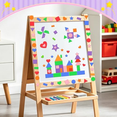 600Pcs Foam Stickers Foam Shape Stickers for Crafts Heart Star,Multicolor