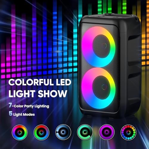 Karaoke Machine for Adults Kids, Bluetooth Speaker 4 Wireless Microphones