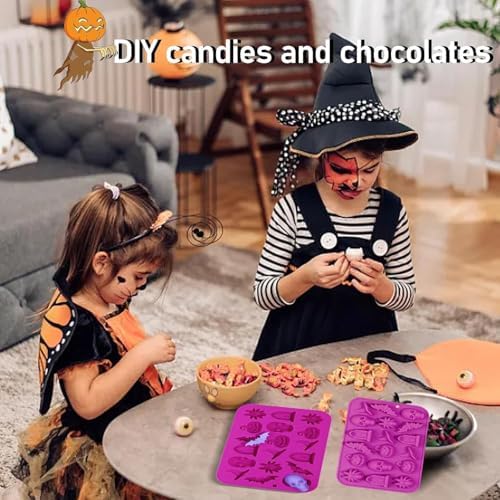 2pcs Halloween Silicone Mould 3D Chocolates Candy Gummy Molds