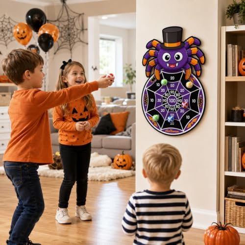 Halloween Games, Halloween Party Supplies Dart Board with 12 Sticky Balls