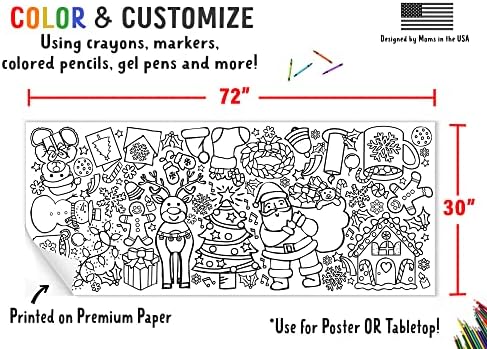 Tiny Expressions Christmas Coloring Tablecloth