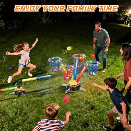Vatos 3 in 1 Bean Bag & Ring Toss Game, Musical Jumping Toy for Kids